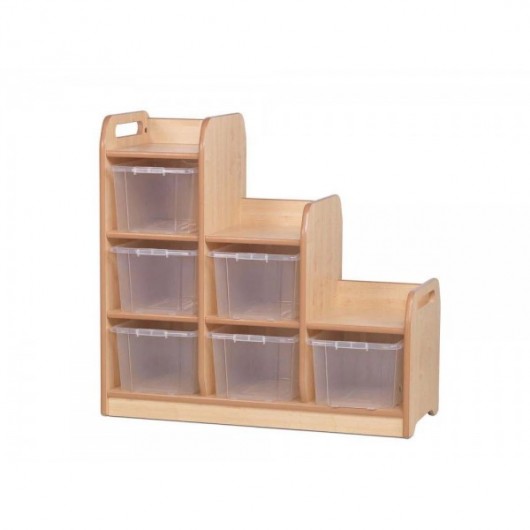 RANGEMENT 3 HAUTEUR (GAUCHE) AVEC 6 BACS TRANSPARENTS