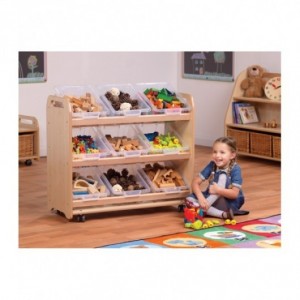 RANGEMENT FOURRE-TOUT INCLINABLE AVEC 9 BACS