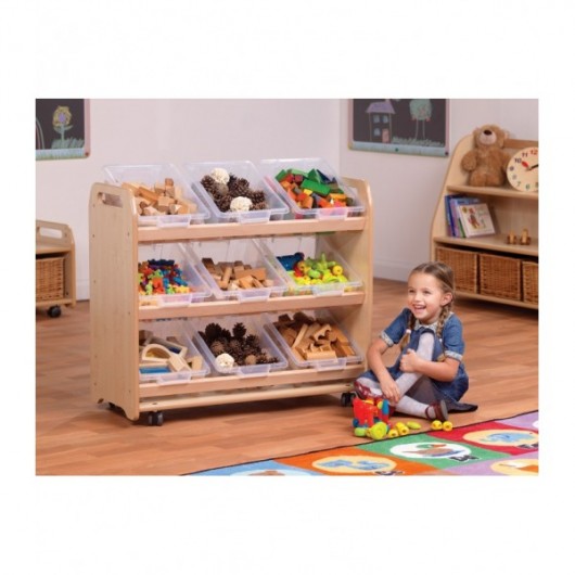 RANGEMENT FOURRE-TOUT INCLINABLE AVEC 9 BACS