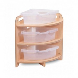 UNITÉ D'ANGLE HAUTE À 90° AVEC 3 BACS