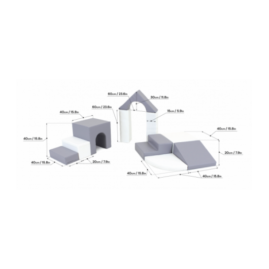 SET DE MOTRICITÉ CRÉATIF - GRIS/BLANC