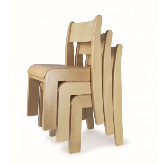 Chaise empilable - Coloris naturel - Hauteur 21 cm - T0