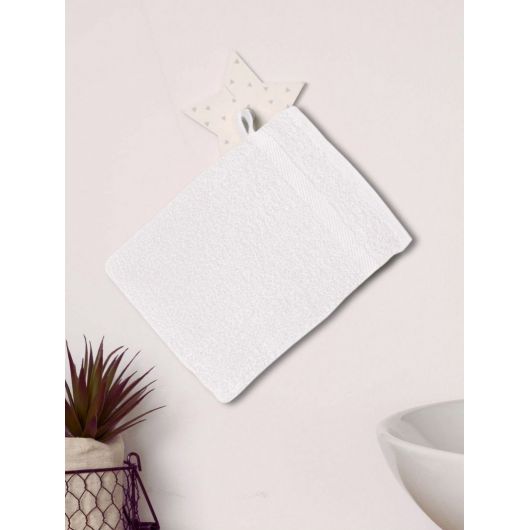 LOT DE 12 Gants de toilette 15 x 20 cm Blanc