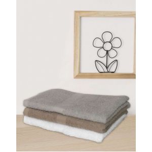 LOT DE 6 serviettes de toilette Taupe