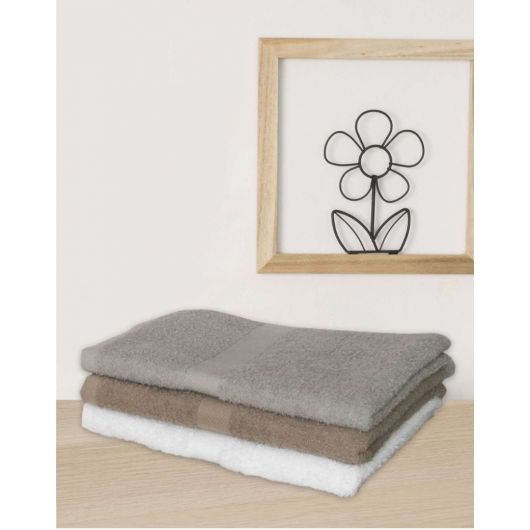LOT DE 6 serviettes de toilette Taupe