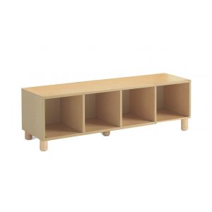 Meuble 4 compartiments ouverts - Bouleau