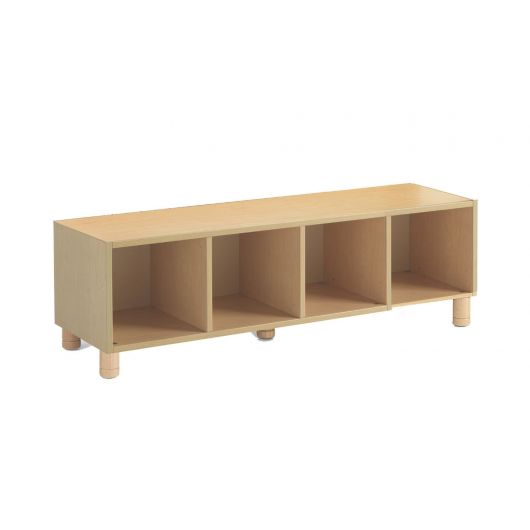 Meuble 4 compartiments ouverts - Bouleau
