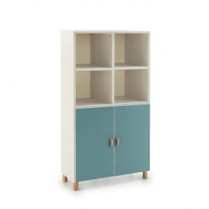 Meuble 4 compartiments ouverts - 2 portes - H148 cm