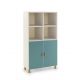 Meuble 4 compartiments ouverts - 2 portes - L70 x H148 cm