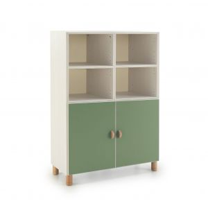 Meuble 4 compartiments ouverts - 2 portes - L104 x H148 cm