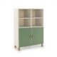 Meuble 4 compartiments ouverts - 2 portes - L104 x H148 cm