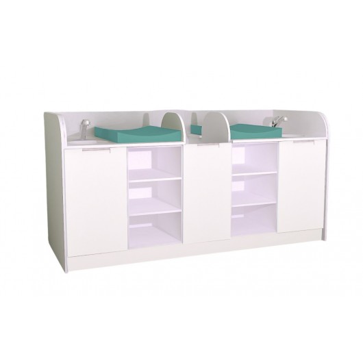 Plan de change 2 postes - Escalier fixe central