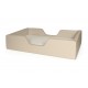 Lit en mousse bords echancrés d.30kg/m³ couchage 120 x 60