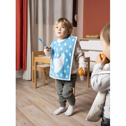 LOT DE 12 Bavoirs à lacettes - 30 x 40 cm - Poule