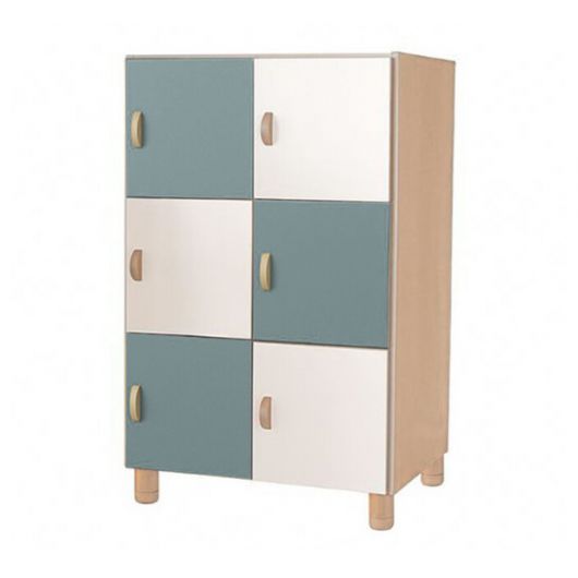 Meuble 6 casiers à portes - H114 cm