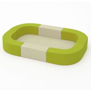 Moduloparc ovale avec tapis