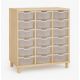 Meuble 18 bacs H114 cm - Bouleau