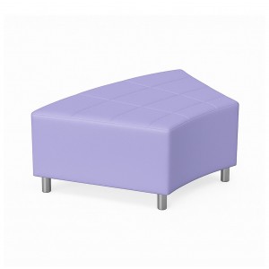 Banquette Quart de cercle 90x60 avec pieds - Assise H38 cm