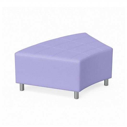 Banquette Quart de cercle 90x60 avec pieds - Assise H38 cm