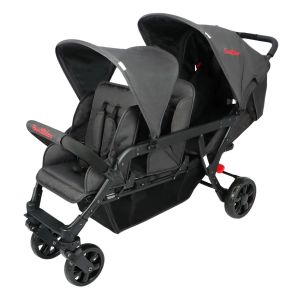 Poussette triple Familidoo Lidoo H3E + Ergondrive Full Black