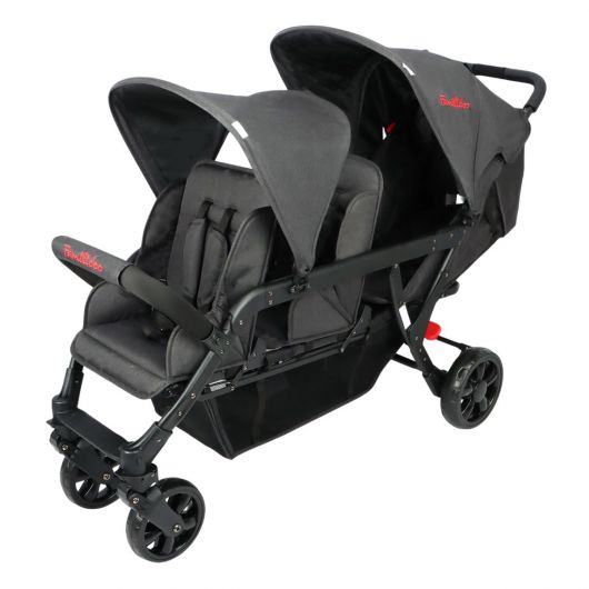 Poussette triple Familidoo Lidoo H3E + Ergondrive Full Black
