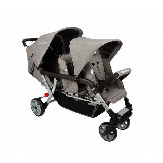 Poussette triple Familidoo Lidoo H3E + Ergondrive Full Grey