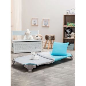 Combi drap couchette polyester / coton et microfibre - Gris Lagon