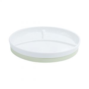 LOT DE 10 ASSIETTES 3 COMPARTIMENTS ANTIDERAPANTE - PORCELAINE DURABLE