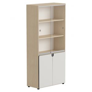 Meuble haut / Vitrine - DOT 197v - graphite