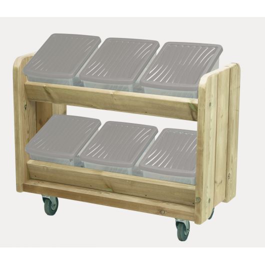 MEUBLE MOBILE AVEC 6 BACS DE RANGEMENT INCLINÉS 