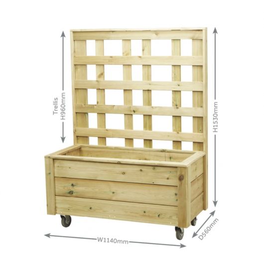 JARDINIÈRE MOBILE AVEC TREILLIS