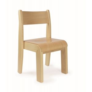 CHAISE BOIS EMPILABLE -L34 X P34 X H35 cm - T3 - Naturel