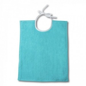 Bavoir à lacettes - 30 x 40 cm - turquoise