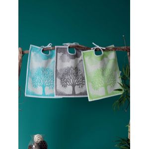 LOT DE 12 Bavoirs à lacettes - 35 x 50 cm - Arbre