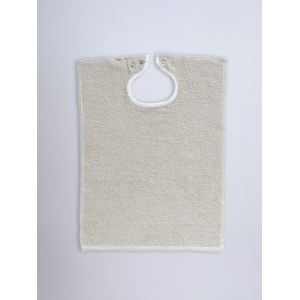 LOT DE 10 Bavoirs à pressions - 37 x 50 cm - Gris perle