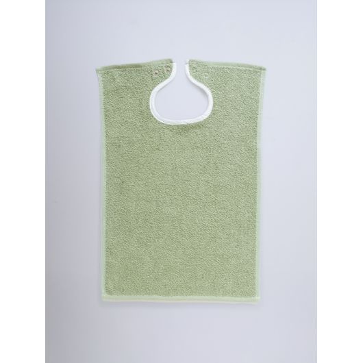 LOT DE 10 Bavoirs à pressions - 37 x 50 cm - Vert amande