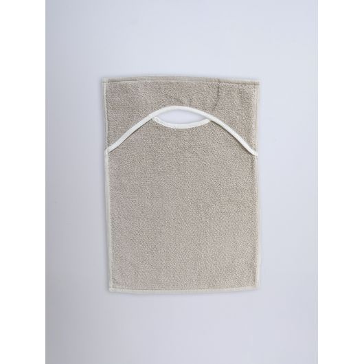 LOT DE 10 Bavoirs encolure américaine 35 X 50 - Taupe