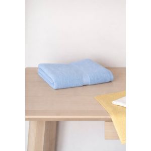 LOT DE 6 Serviettes éponge coton 400g/m² - 50 x 100 - Azur