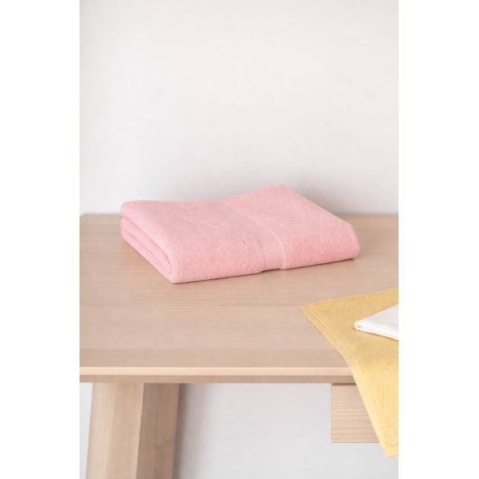 LOT DE 6 Serviettes éponge coton 400g/m² - 50 x 100 - Vieux rose