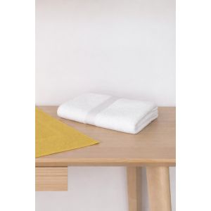 LOT DE 6 Serviettes éponge coton 400g/m² - 50 x 100 - Blanche