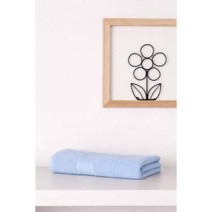 LOT DE 6 Serviettes éponge chlorable 400g/m² - 50 x 100 - Bleu