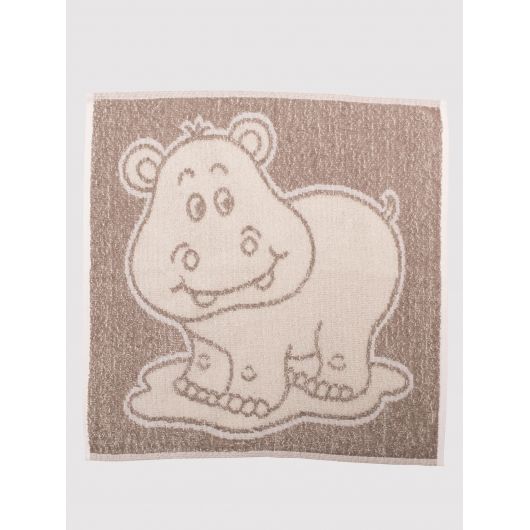 LOT DE 5 carrés éponge fantaisie 48 X 48 cm - Taupe/Ecru