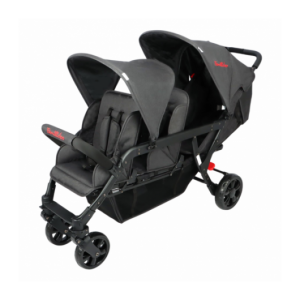 Poussette 3 places Lidoo H3E + Ergondrive Full Black