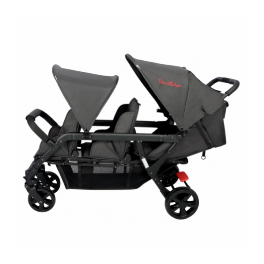 Poussette 3 places Lidoo H3E + Ergondrive Full Black