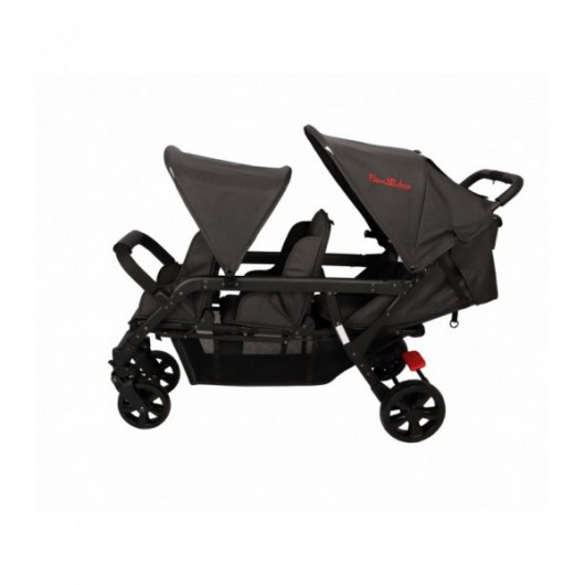 Poussette 3 places Lidoo H3E + Ergondrive Full Black