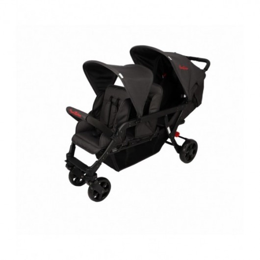 Poussette 3 places Lidoo H3E + Ergondrive Full Black