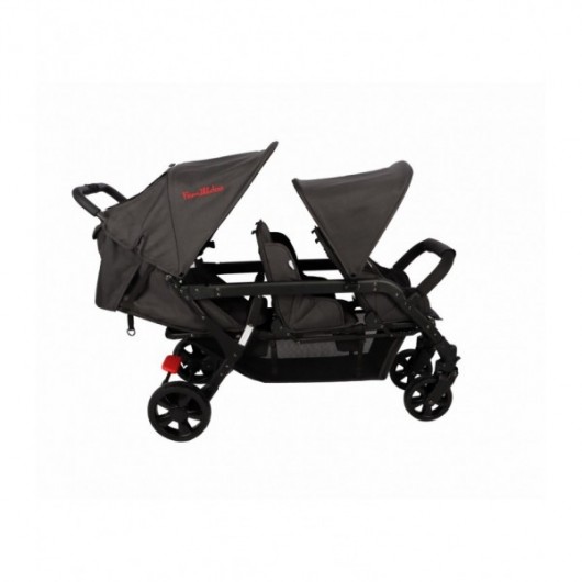 Poussette 3 places Lidoo H3E + Ergondrive Full Black