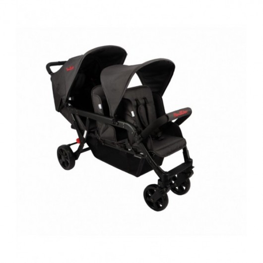 Poussette 3 places Lidoo H3E + Ergondrive Full Black