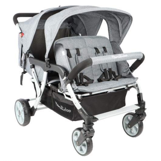 Poussette 4 places Lidoo City H4E Full Grey