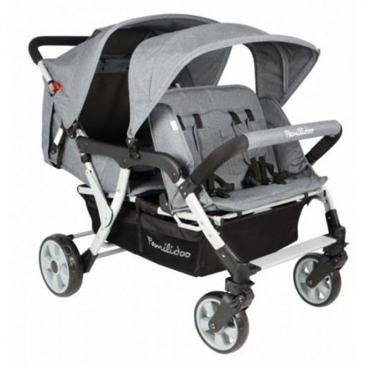 Poussette 4 places Lidoo City H4E Full Grey